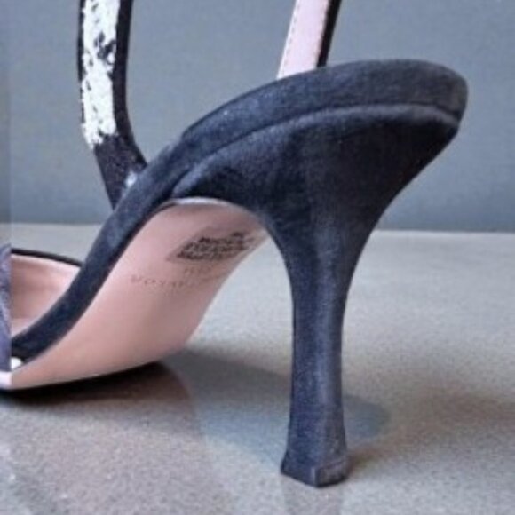 Ann Taylor Tweed and Suede Slingback Heels - Size 8.5 - Picture 6 of 8